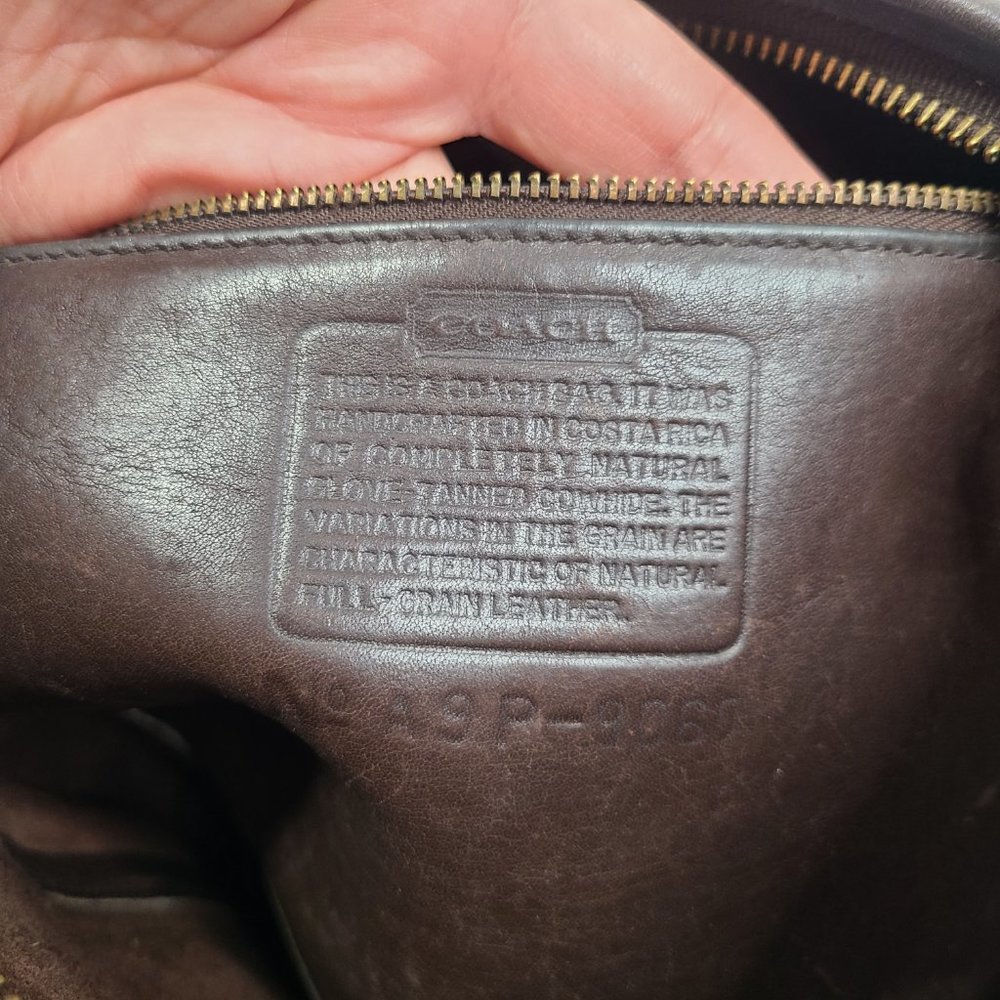Coach Shoulder Duffle Gallery Tote Cognac Brown Leather - Picture 9 of 9